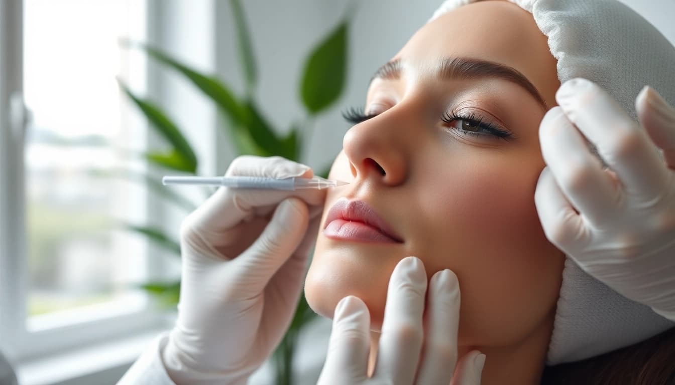 Polynukleotide, angewendet bei einer kosmetologischen Behandlung in einer modernen Klinik.