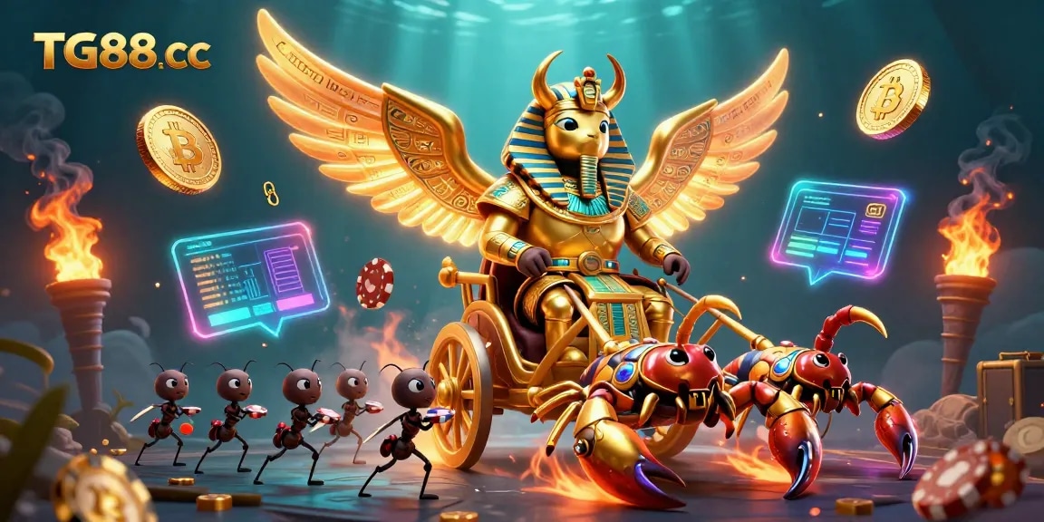 Experience thrilling gameplay at TG88 cc with vibrant imagery of a 3D casino scene showcasing casino elements and crypto.