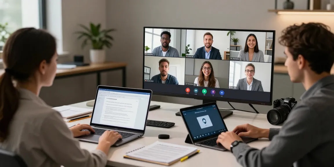 Virtuelles Gespräche mit Untertitel-Übersetzer für Echtzeitübersetzungen in internationalen Meetings