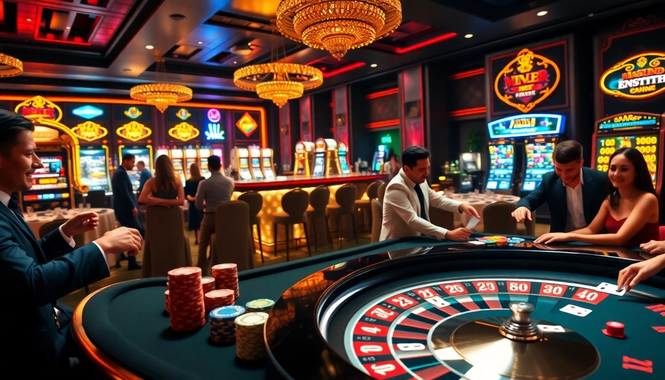 Exciting casino poker scene showcasing MMOO players engaging with chips and cards.