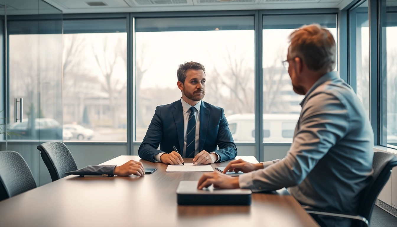 Headhunter Wiesbaden unterstützt Klienten bei der Talentakquise in einem modernen Büro.