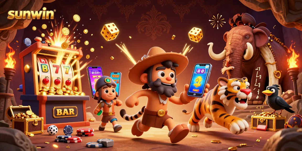 Experience thrilling gameplay at Sunwin with vibrant slot machines and dynamic casino action.