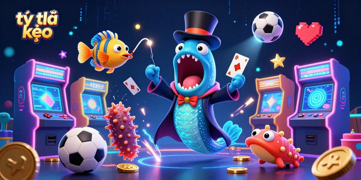 Experience the action of tỷ lệ kèo with a lively scene of sports betting elements and magical characters.