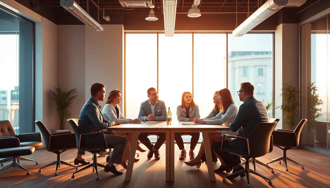 Fachleute in einem modernen Büro in Nürnberg zeigen Zusammenarbeit - Headhunter Nürnberg.