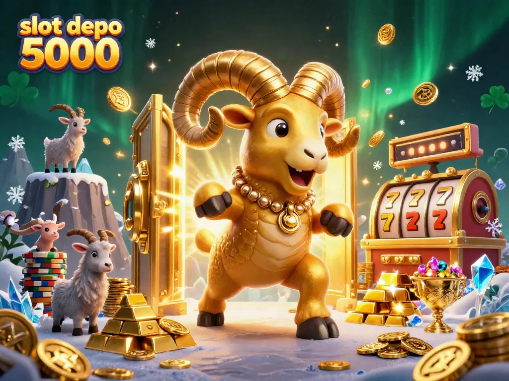 Experience the thrill of slot depo 5000 with golden ram charging at treasures and slot reels