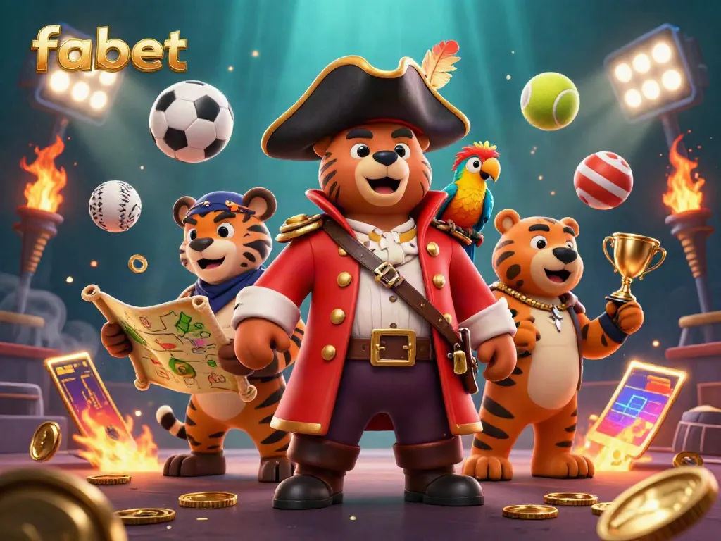 Join the adventure with Fabet’s pirate-themed gaming experience featuring a bear captain and tiger first mate.