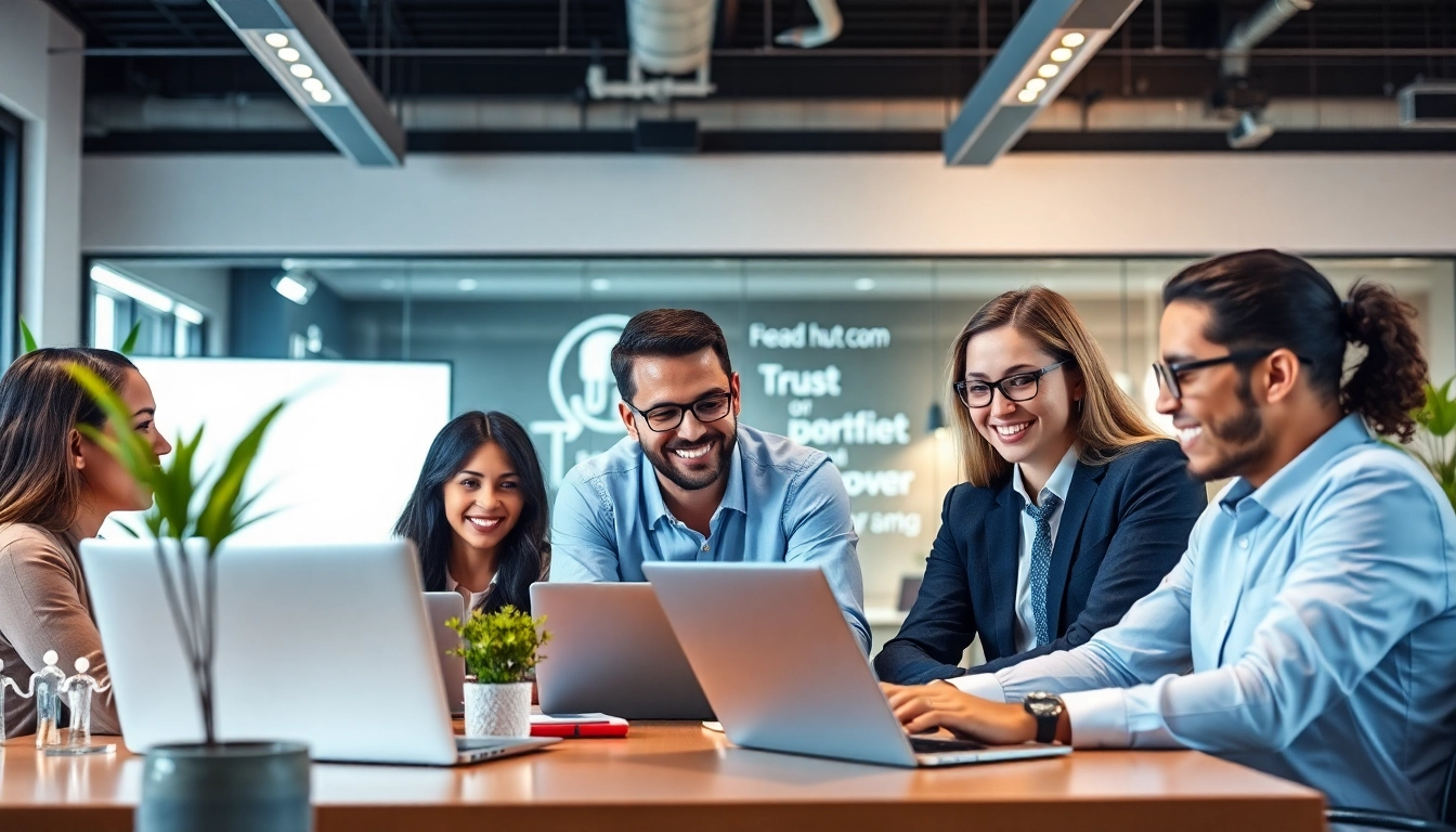 Headhunter Ingenieure arbeiten gemeinsam in einem modernen Büro.