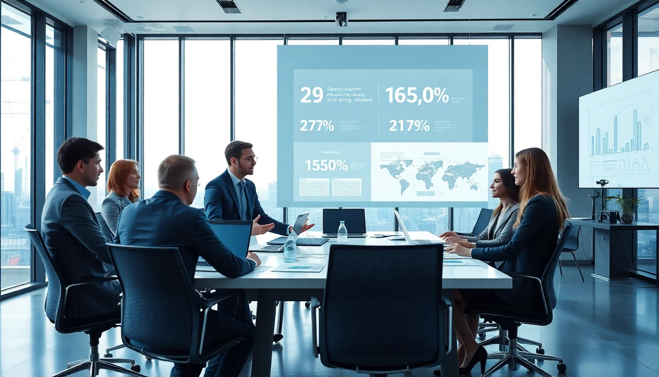Interaktiver Headhunter Ingenieure mit Ingenieuren in modernem Büro, die talentierte Ingenieure identifizieren.