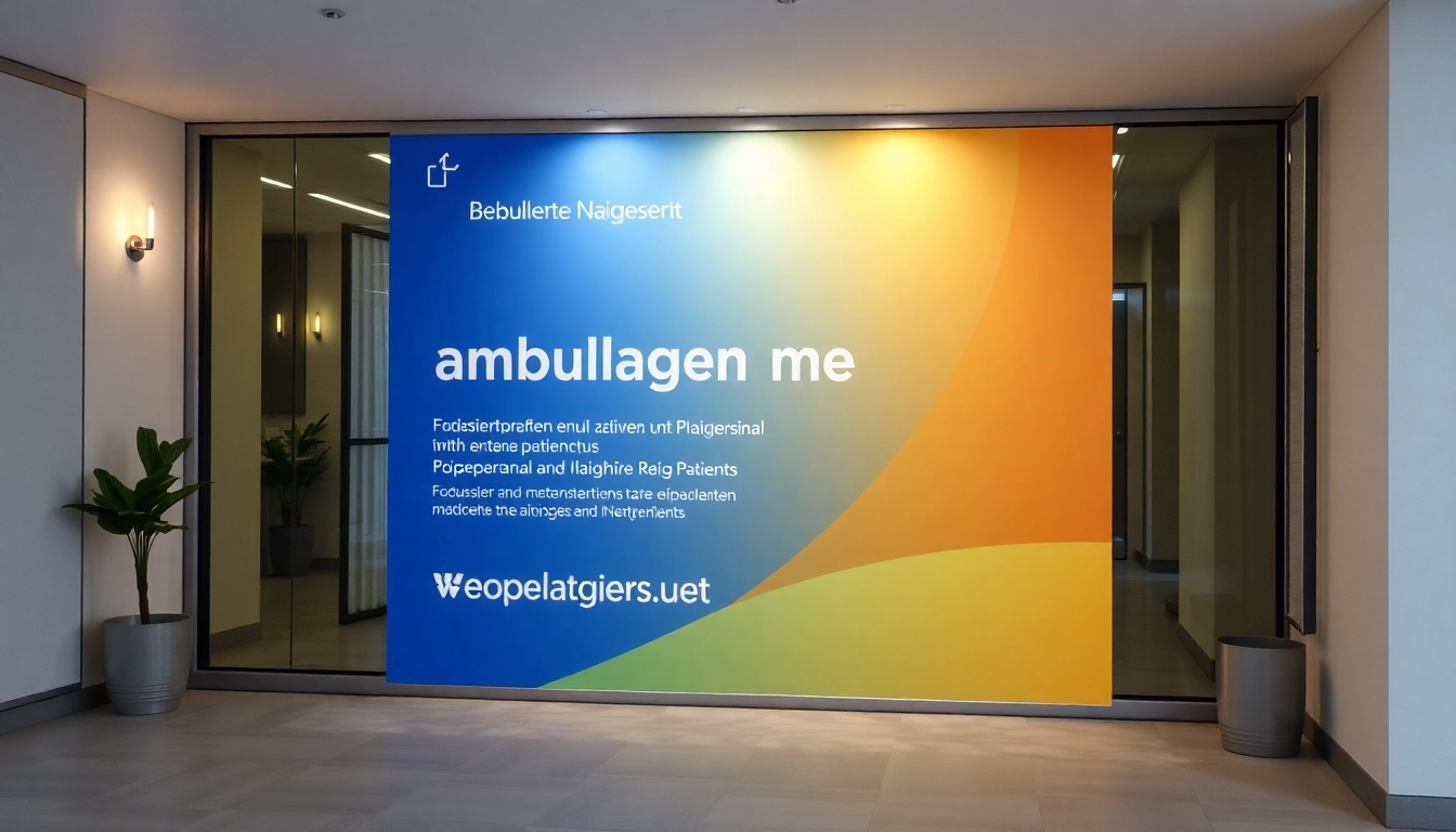 Gestalten Sie effektive werbung pflegedienst mit einladenden Design, das Pflegepersonal und zufriedene Patienten zeigt.