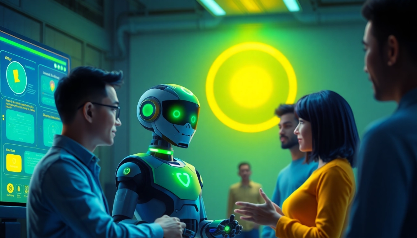 Engage with juicy ai technology in a vibrant digital interaction scene showcasing modern AI chatbots.