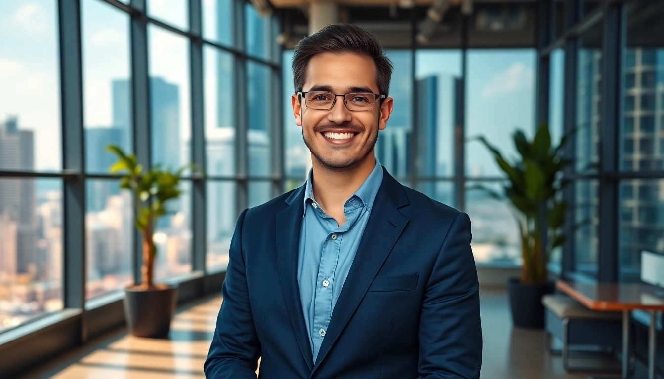 Professionelles Business Portrait München von einer selbstbewussten Führungskraft in einem modernen Büro.