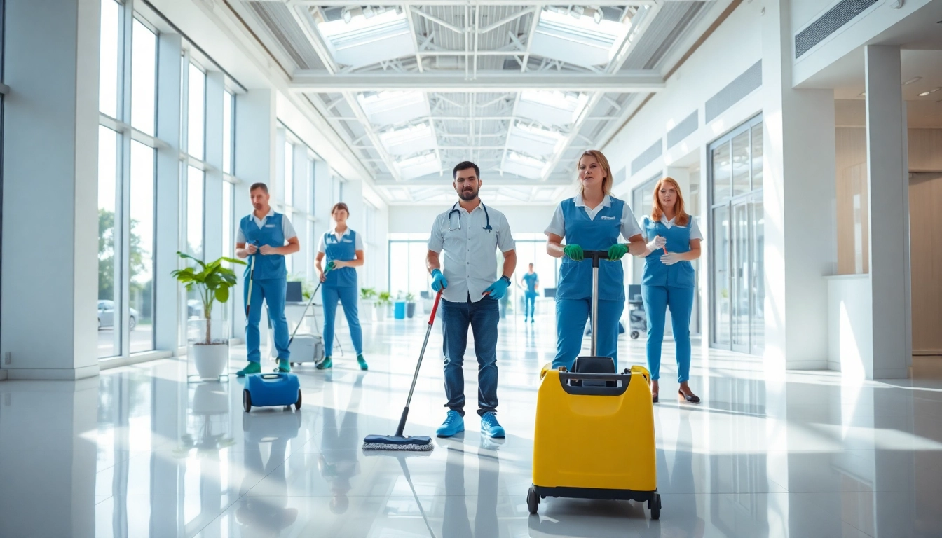 Gebäudereinigung Ulm in action, a professional team delivering exceptional office cleaning services.