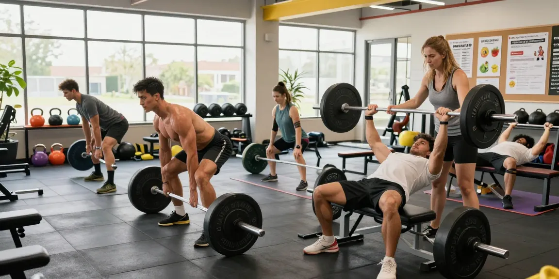 Bodybuilders training at Anabolika Shop gym, showcasing strength workouts and fitness dedication.
