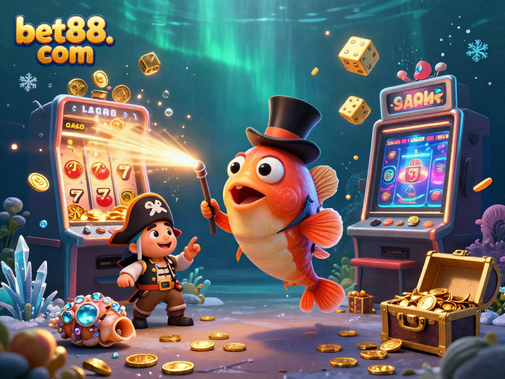 Experience the thrill with bet88. com, as a deep-sea anglerfish, shrimp, and sea snail attract jackpots!