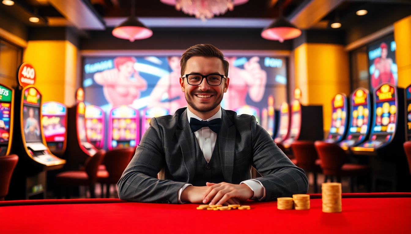 Erleben Sie den aufregenden Online Casino Bonus beim Spiel an einem bunten Spielautomaten.