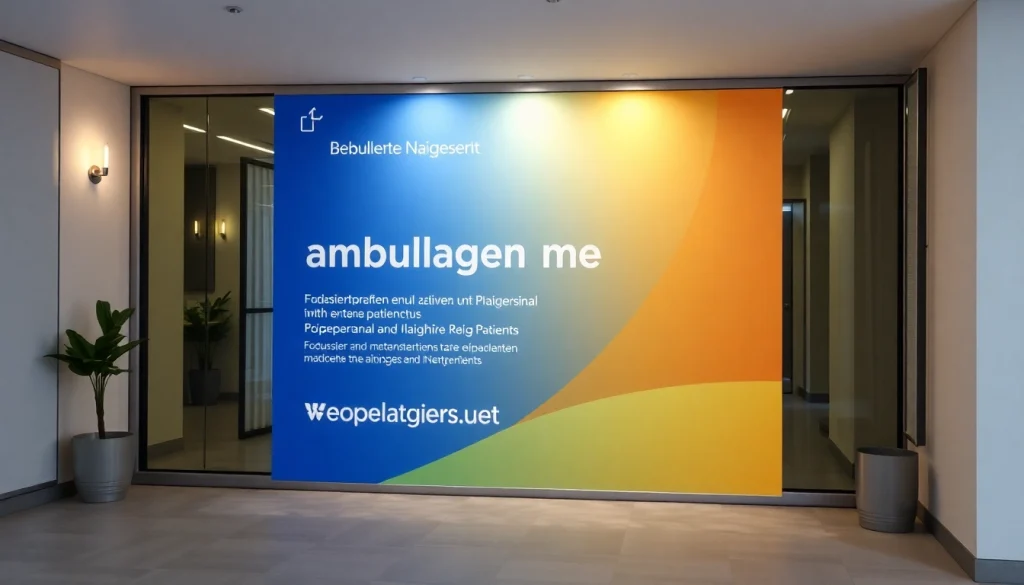Gestalten Sie effektive werbung pflegedienst mit einladenden Design, das Pflegepersonal und zufriedene Patienten zeigt.