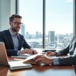 Professioneller Headhunter Kiel analysiert Bewerbungen für effektive Personalvermittlung.