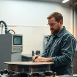 Erleben Sie die Glanzgedrehte Felgen Reparatur München in Aktion – der Techniker sorgt für perfekte Ergebnisse.