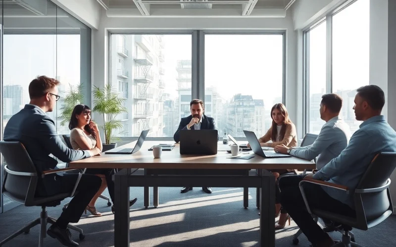 Besprechung zur Rekrutierung mit Headhunter Hannover in modernem Büro.