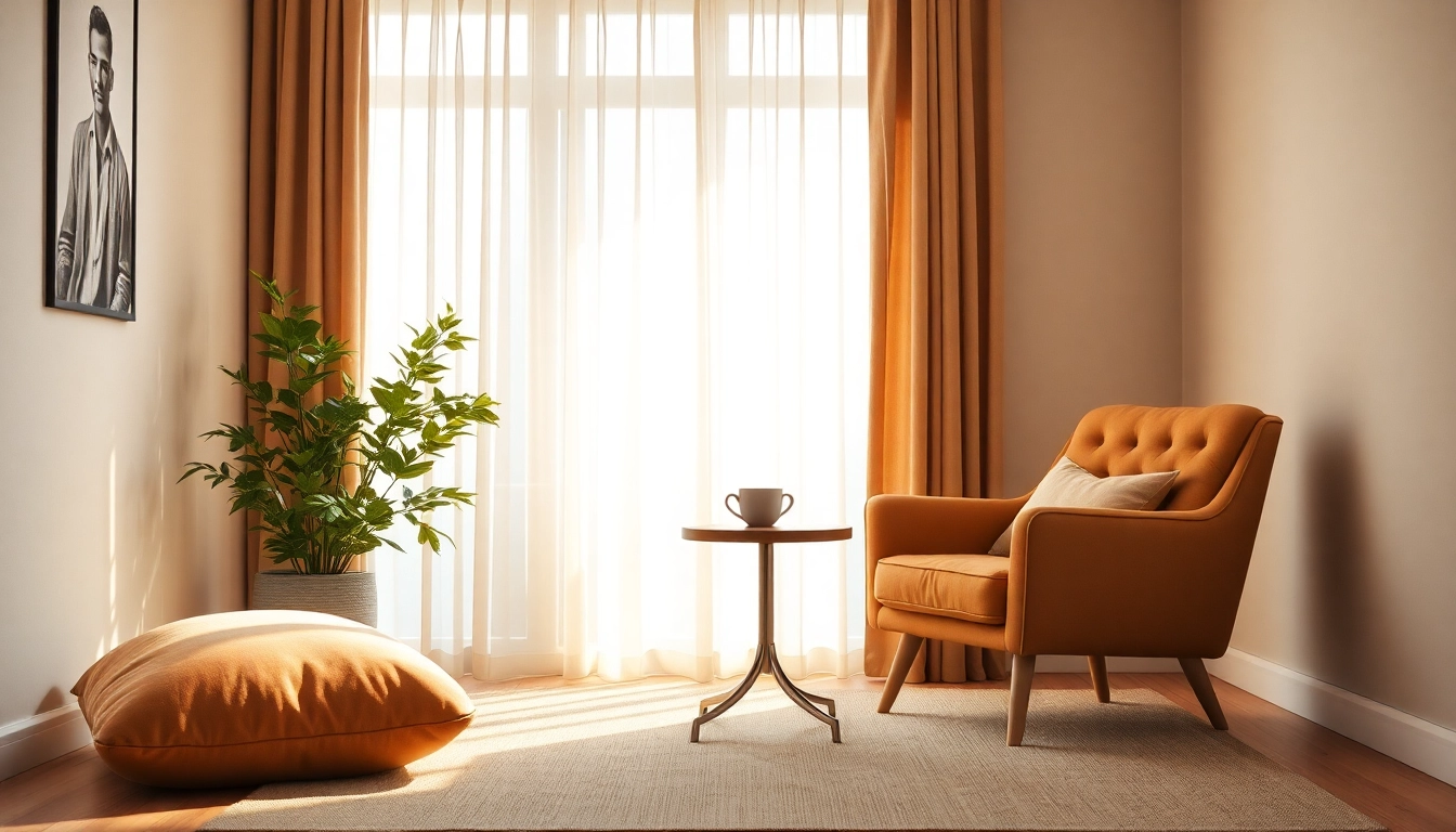 Coaching in Lebenskrisen: A cozy office setting symbolizing healing and support.