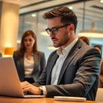 Headhunter Gastronomie führt ein Teammeeting in einem modernen Büro.