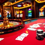 Play 88i game strategy on luxurious casino tables filled with vibrant chips and cards.