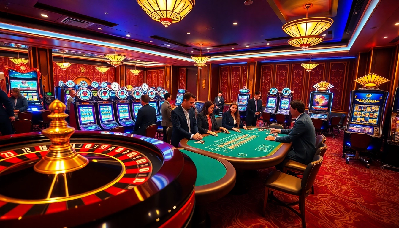 Kubet11 players experience excitement at a luxurious casino with engaging blackjack tables.