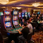Engaging gameplay at a bustling casino highlighting the KI Detektor Bachelorarbeit analysis