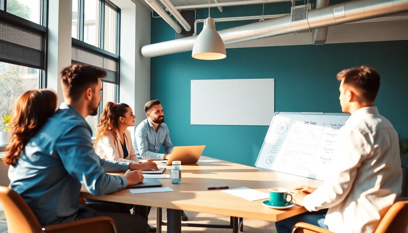 Personalvermittlung Vertrieb in Aktion mit einem vielfältigen Verkaufsteam, das in einem hellen Büro zusammenarbeitet.
