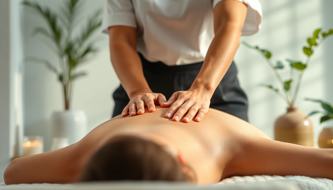 Körperbesamung in Berlin: Entspannende Massagesitzung in einem beruhigenden Spa.