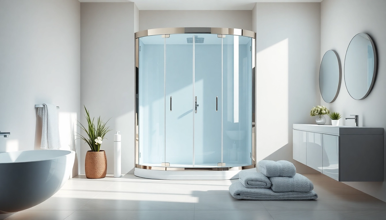 Funktionale sonni Duschkabine 90x90 in einem modernen Badezimmer, elegant und einladend.