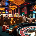 Exciting casino poker scene showcasing MMOO players engaging with chips and cards.