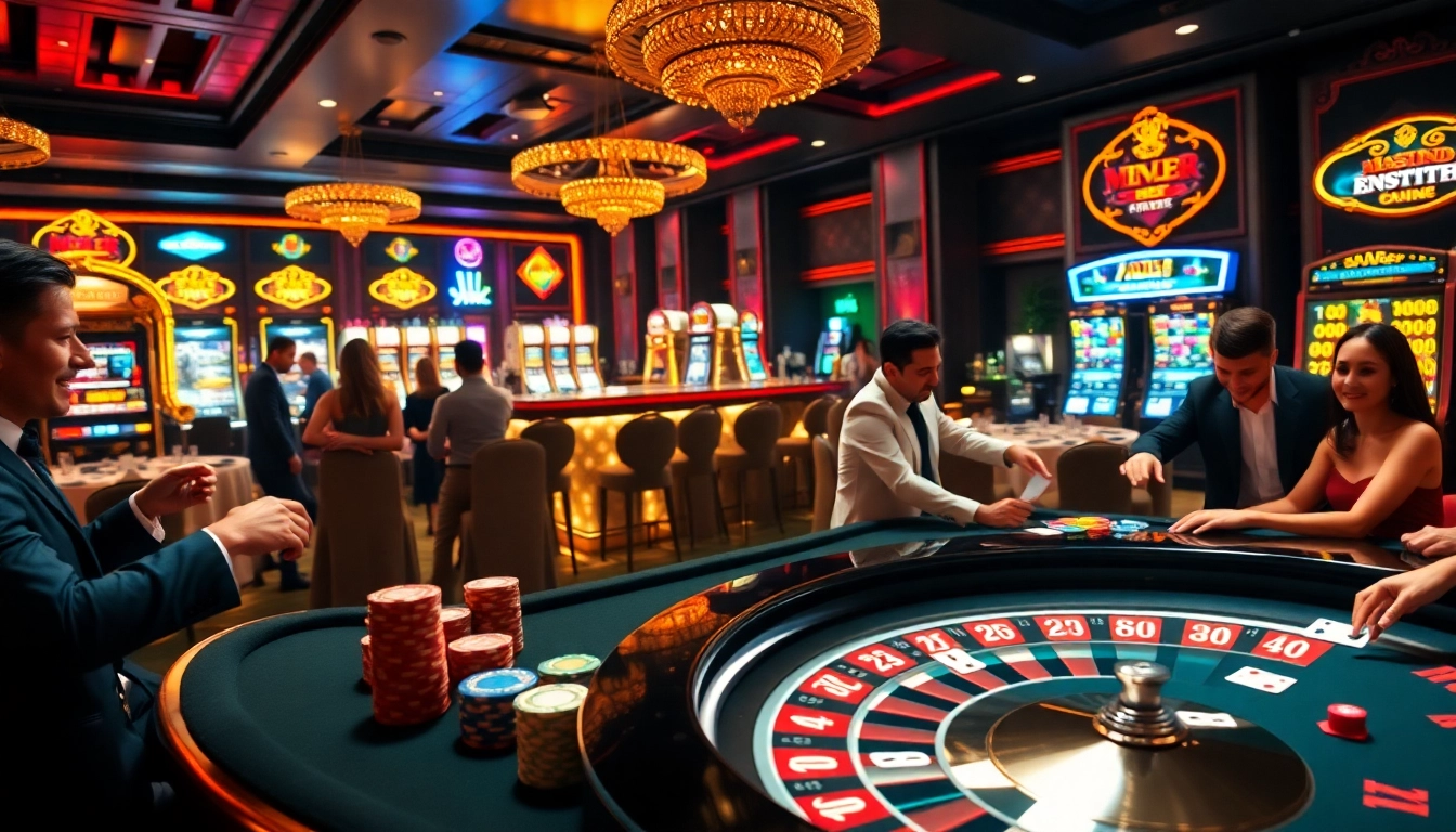 Exciting casino poker scene showcasing MMOO players engaging with chips and cards.