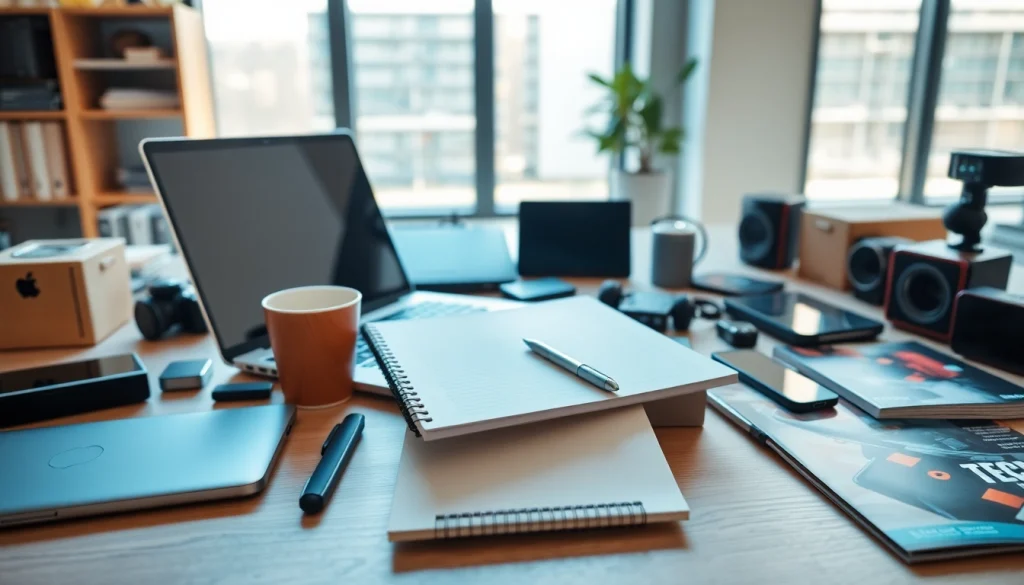 Technik News über die neuesten technologischen Trends und Innovationen in einem modernen Büro.
