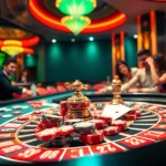 Spannung und Spaß an einem Roulettetisch auf casino spiele.de mit Chips und Karten.