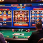 Winwin online casino interface showcasing vibrant poker and slot games with engaging graphics