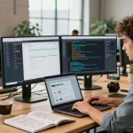 Shopware-Freelancer optimiert E-Commerce-Lösungen in einem modernen Arbeitsumfeld
