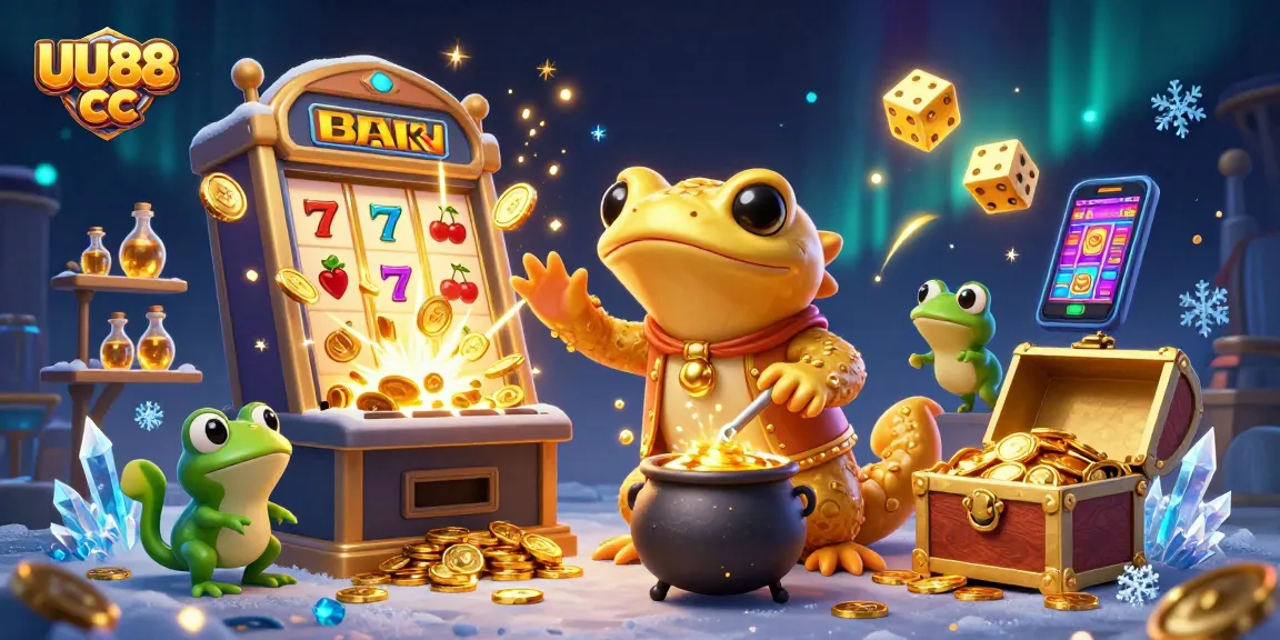 Engage with UU88 cc's vibrant 3D casino scene featuring a golden salamander alchemist and thrilling game elements.