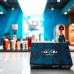 Al Fakher 30K Hypermax showcasing in an elegant vape store setup, inviting customers to explore.