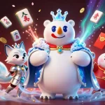 Engage with GO8 cc in a vibrant 3D scene showcasing polar bear royalty amidst dynamic gambling excitement.