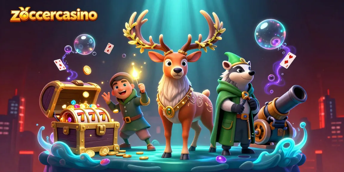 Experience thrilling gameplay at zoccercasino with a vibrant casino scene featuring dynamic characters and rich game elements.