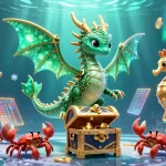 Experience the thrill of the best online pokies Australia with vibrant 3D illustration showcasing engaging slots.