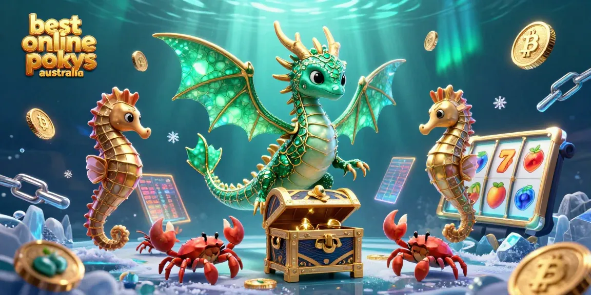 Experience the thrill of the best online pokies Australia with vibrant 3D illustration showcasing engaging slots.