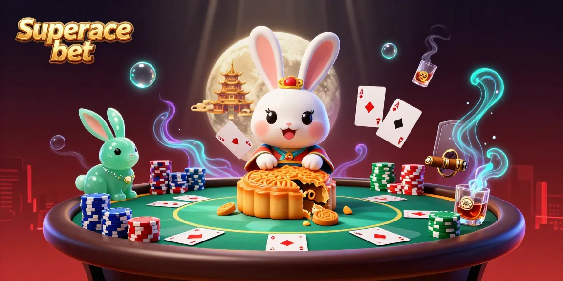 Experience thrilling gaming with superace bet in a vibrant 3D casino scene featuring poker delights.